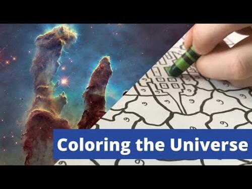 A video about coloring in Hubble Space Telescope and Webb Space Telescope images. 